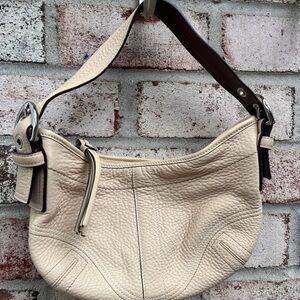 Vintage coach Cream Leather Shoulder Bag
